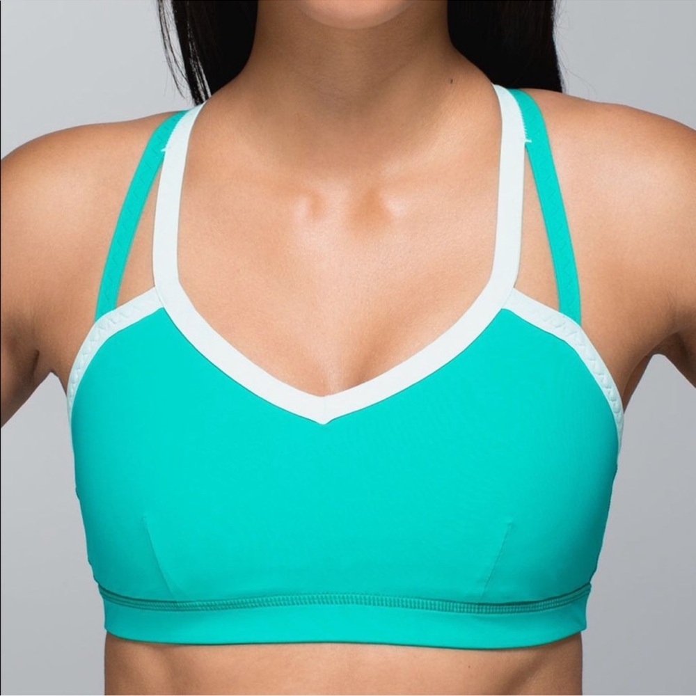 Rare Lululemon Water Bound Bra Swim Size 6 Aquamarine